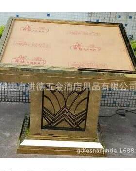 大堂艺术座地灯箱钛金卧式导视台指引牌楼层平面展示台大号导向台