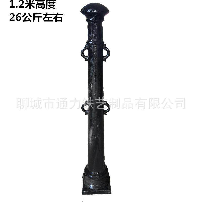 广东佛山厂家铸铁罗马柱河道广场景观护栏围栏铁链柱子