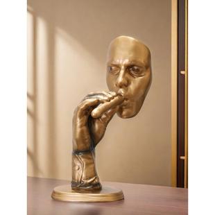 雪茄个性吸烟者摆件创意酒吧开业礼物KTV吧台抽象装饰小众艺术品