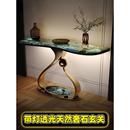 进门入户玄关柜正对门现代轻奢别墅高档奢石客厅隔断柜条案端景台