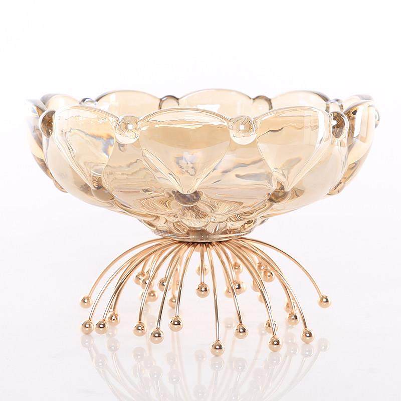 新中式轻奢创意水晶玻璃果盘家居客厅茶几水果糖果盘现代桌面摆件,家居饰品,果盘/果篓,淘宝优惠券,粉丝福利购,淘宝优惠卷