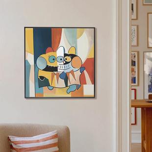 不周山下客厅沙发背景墙饭厅装饰画 画现代简约轻奢壁画 画小众艺