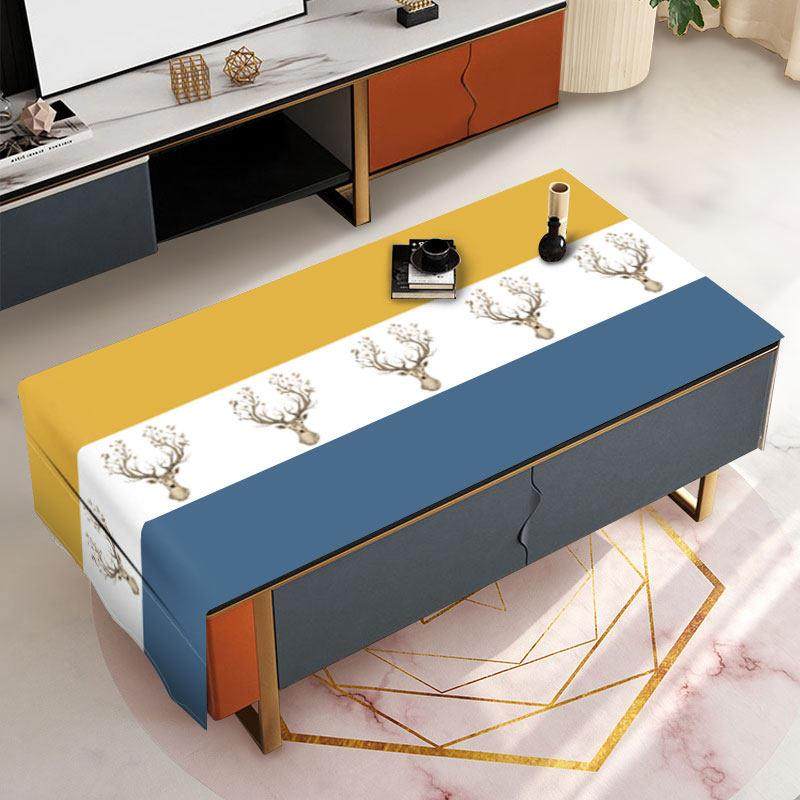 北欧ins茶几布桌布罩防水防尘客厅长方形茶几巾棉麻布艺餐桌盖布,居家布艺,桌布,淘宝优惠券,粉丝福利购,淘宝优惠卷