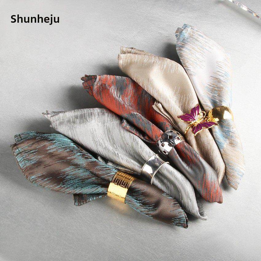 欧式加厚刺绣餐巾布围嘴布样板房间装饰餐巾扣西餐厅酒店折花口布,居家布艺,餐巾,淘宝优惠券,粉丝福利购,淘宝优惠卷