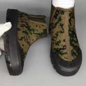 户外橡胶底工作鞋 防滑耐磨解放鞋 工地鞋 新款 高帮一脚蹬男女劳保鞋