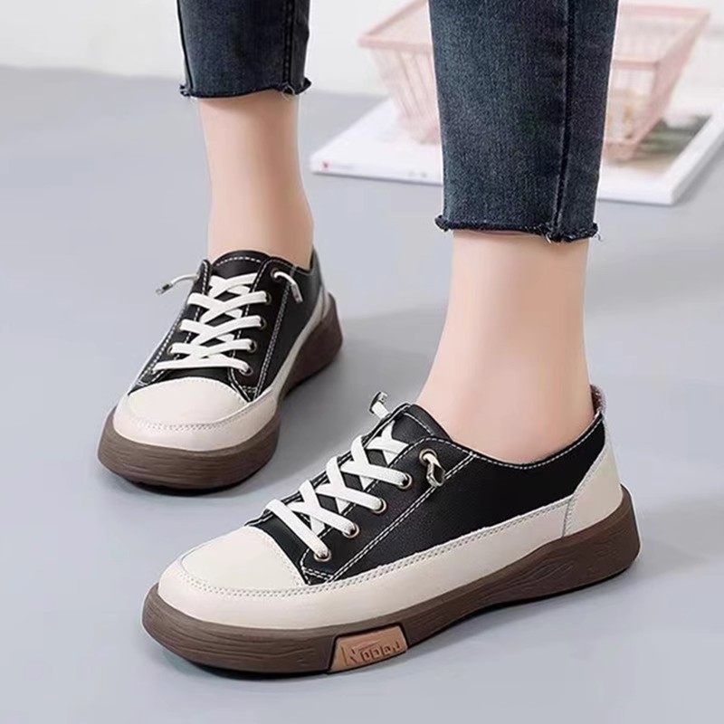 2025新款真皮小皮鞋女运动休闲鞋平底女鞋软面软底单鞋百搭板鞋潮,女鞋,时尚休闲鞋,淘宝优惠券,粉丝福利购,淘宝优惠卷