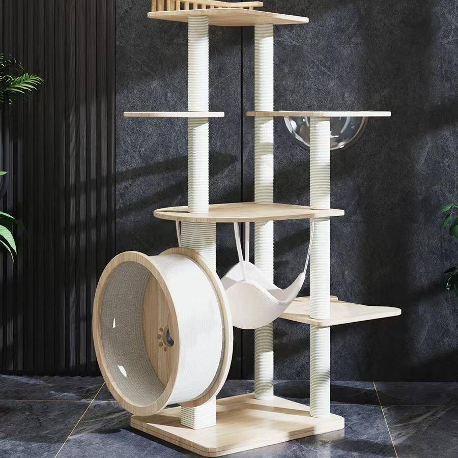 轻奢猫爬架木制猫树猫窝一体大型猫咪架子猫塔跳台太空舱猫爬架