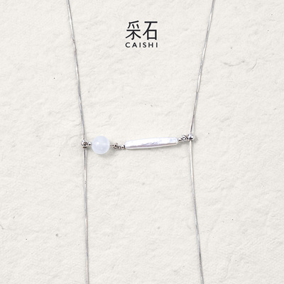 采石studio巴洛克珍珠925银蛇骨