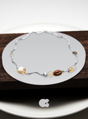 黄水沉香日常百搭通勤简约项链