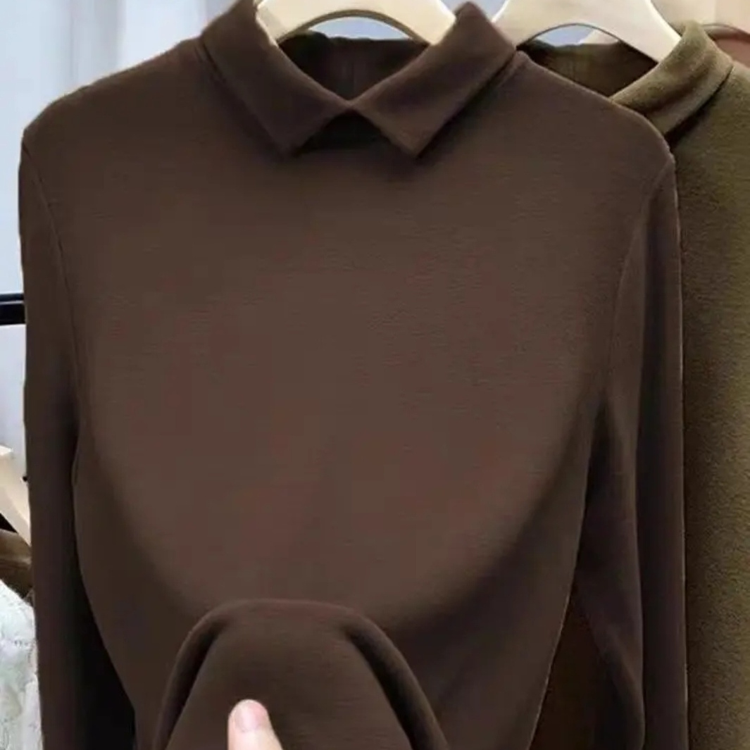 【大码】慕斯绒小方领保暖内搭