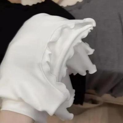 木耳边可叠穿长袖打底衫