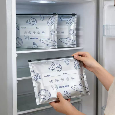 铝箔保鲜袋密封袋食品滑索加厚家用冰箱食物保鲜冷冻专用自封袋