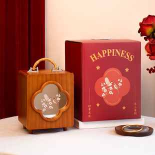 果设首饰盒收纳盒实木质高档精致手饰黄金饰品盒新婚结婚生日礼物