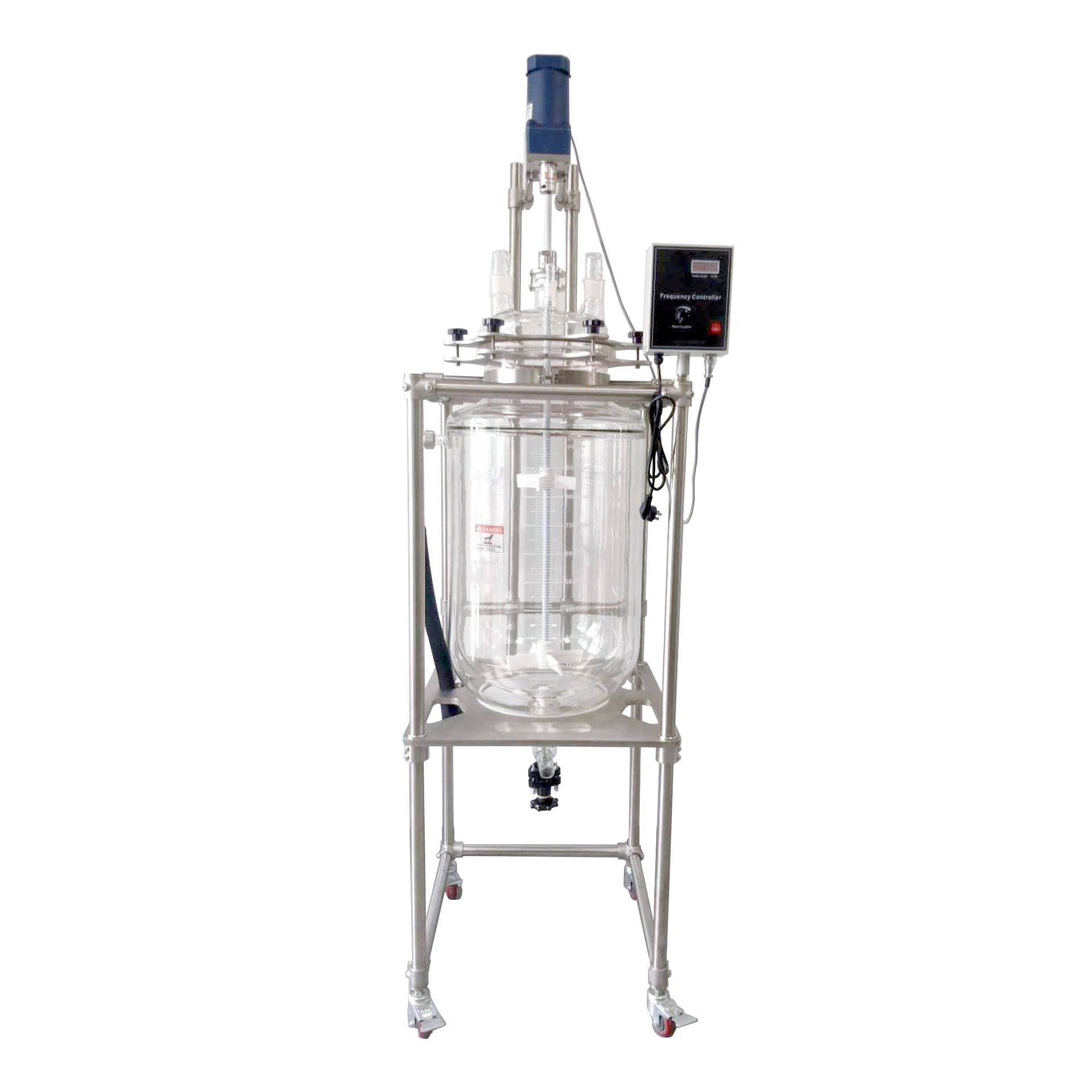 杜马司50L单层玻璃反应釜实验室用搅拌釜厂家直销