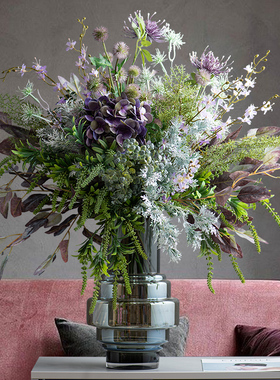 轻奢仿真假花花束客厅玄关插花酒店餐桌摆花桌面茶几装饰花艺摆件