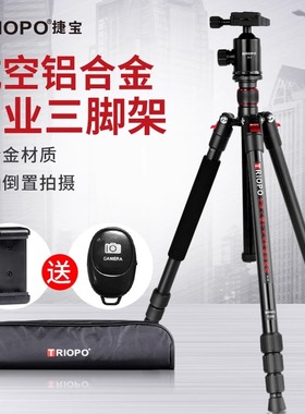 捷宝（TRIOPO) T258+D-2 微单相机三脚架 轻便携单反相机三角架 投影仪支架 专业稳定三脚架云台套装