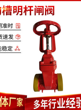 沟槽Z81X弹性座封闸阀明杆软密封单闸板阀门铸铁法兰手动消防闸阀