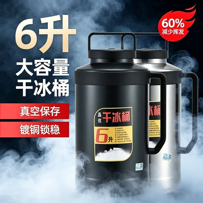 干冰保温桶长效锁温减少挥发餐饮冷链户外摆摊干冰专用容器