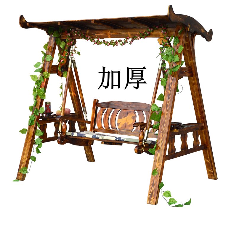 秋千户外实木摇篮成人摇椅实木秋千荡椅子成年人椅子木制秋千座椅