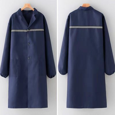 大褂工作服男劳保仓管搬运工加绒长款迷彩女士防尘罩衣围裙蓝大褂