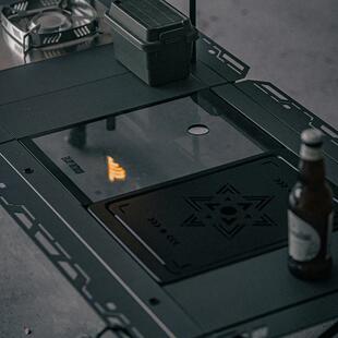 户外露营一单元IGT钢化玻璃桌板桌子配件半单元模块便携装备用品