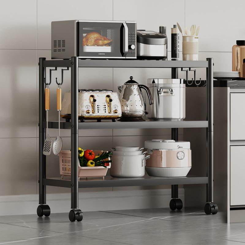 厨房落地置物架家用可伸缩蔬菜收纳架可移动微波炉烤箱锅架储物架,厨房/烹饪用具,抹布架/厨房清洁收纳架,淘宝优惠券,粉丝福利购,淘宝优惠卷