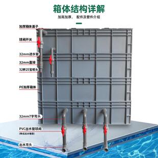 特大号鱼池三层加高周转箱过滤带沉淀仓上滤过滤系统整套