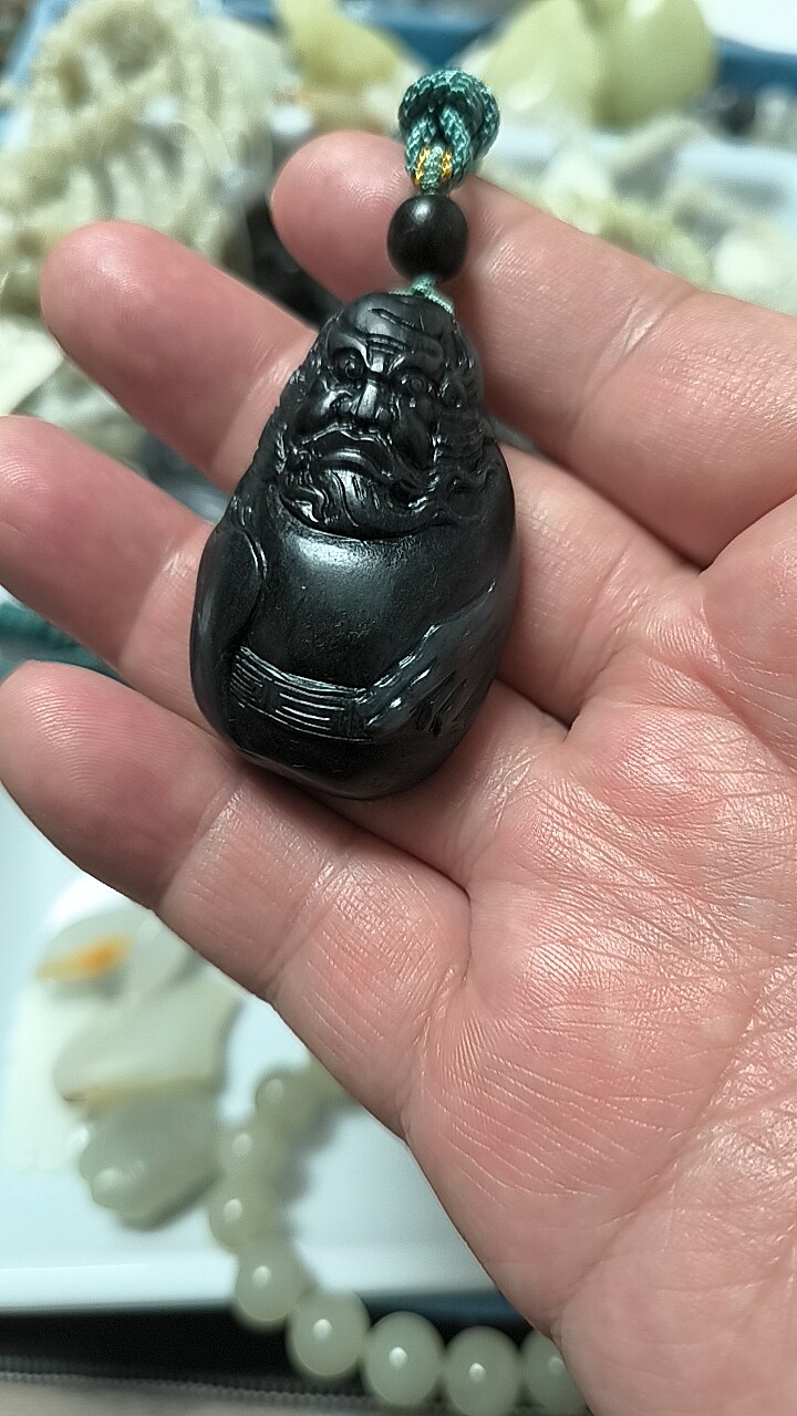 新疆和田玉籽料钟馗吊坠挂件526038