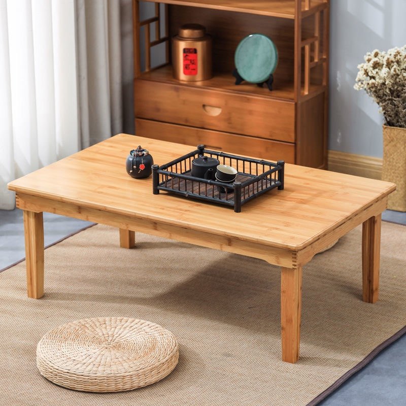 折叠正方形炕桌炕几飘窗实木质家用榻榻米小桌子矮地桌床上吃饭桌