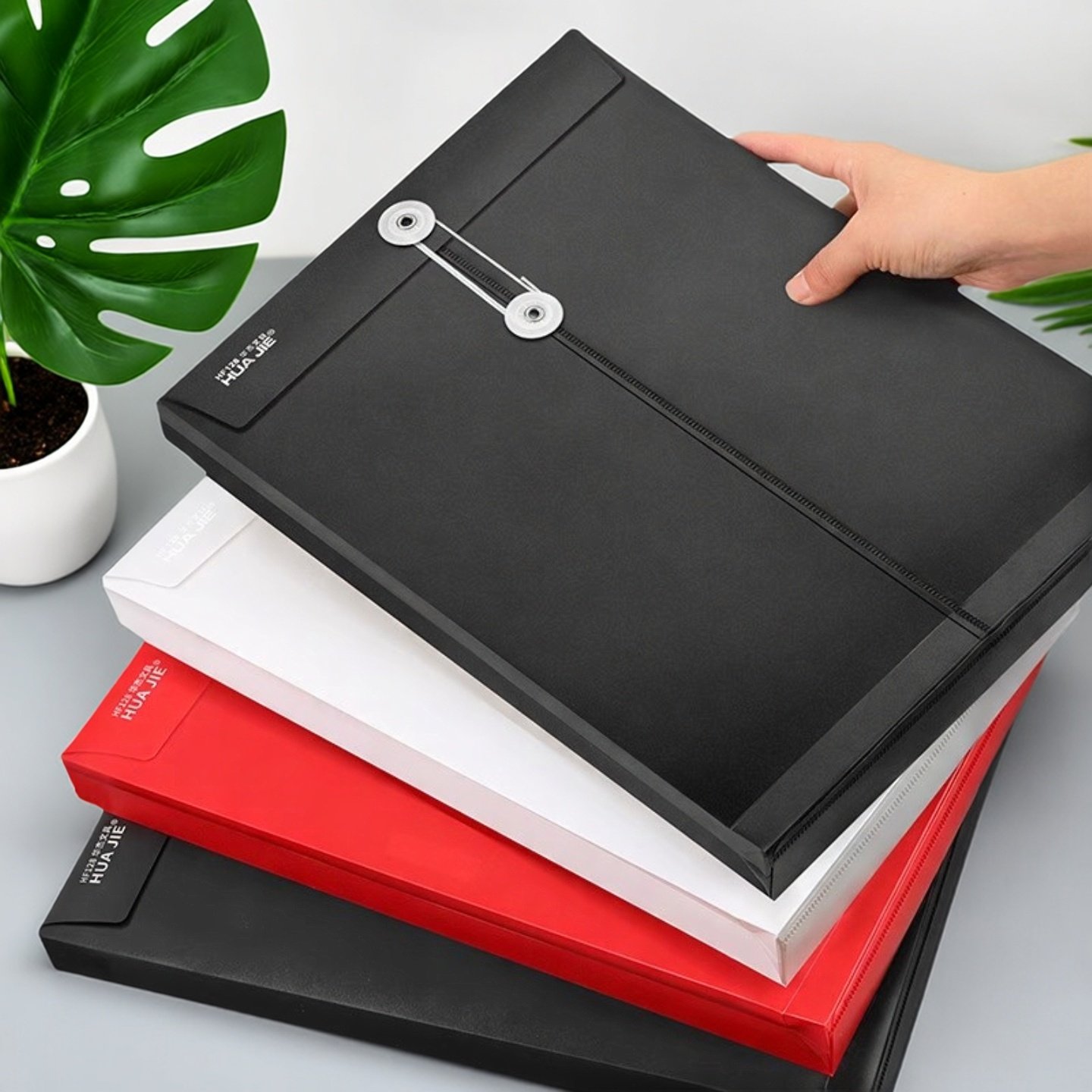 华杰A4大容量防水文件袋