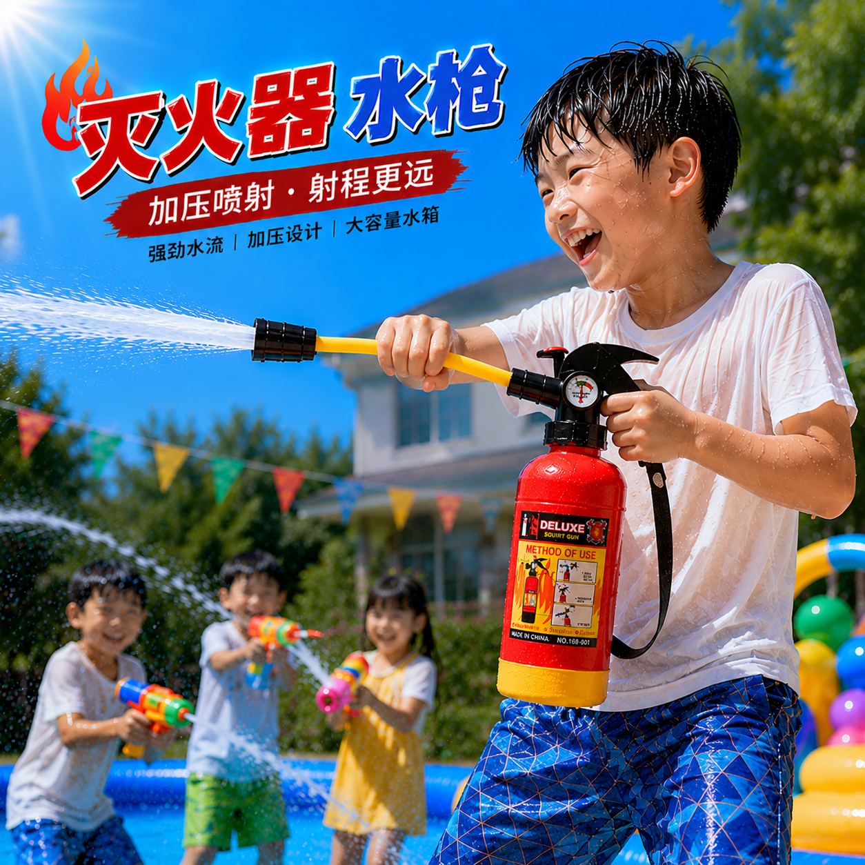 儿童宝宝创意灭火器消防喷水枪儿童水枪玩具喷水夏季男孩沙滩呲水