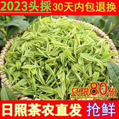 日照绿茶2023新茶春茶头採明前茶板栗香头採特级散装500g高山云雾