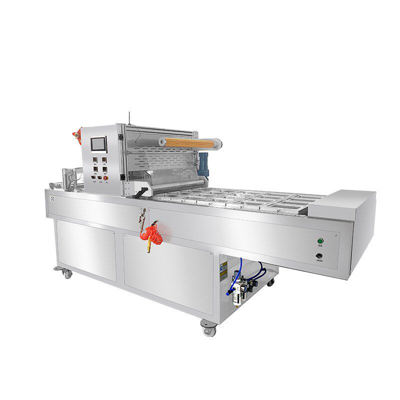 全自动气调保鲜包装机预制盒式冷C鲜肉真空熟食果蔬覆膜连续封口