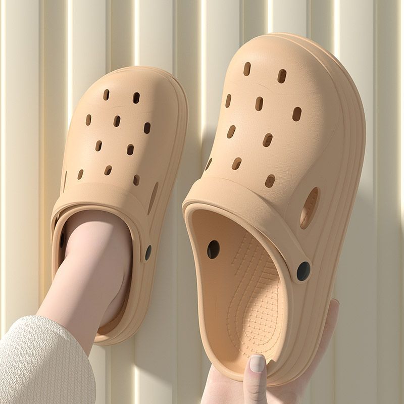 踩屎感洞洞鞋女款夏季