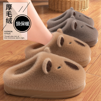 可爱棉拖鞋女款2025新款秋冬季