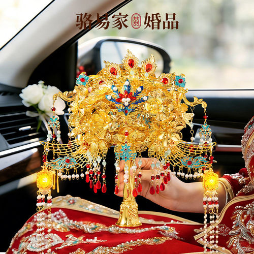 骆易家新婚礼物高级感订婚礼品结婚送新人闺蜜金色新娘手捧花diy