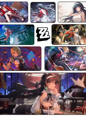 耀嘉音鼠标垫 伊芙琳键盘垫ZZZ超大锁边桌垫游戏周边二次元