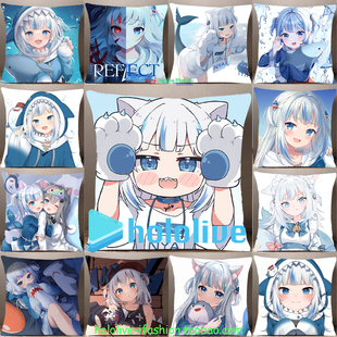 Hololive EN Vtuber 噶呜·古拉 Gawr Gura 动漫周边定制抱枕方枕