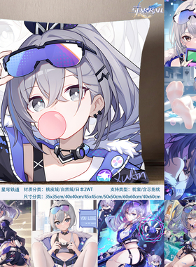 银狼方枕 Silver Wolf 星穹铁道抱枕游戏周边日本2WT枕套桃皮绒