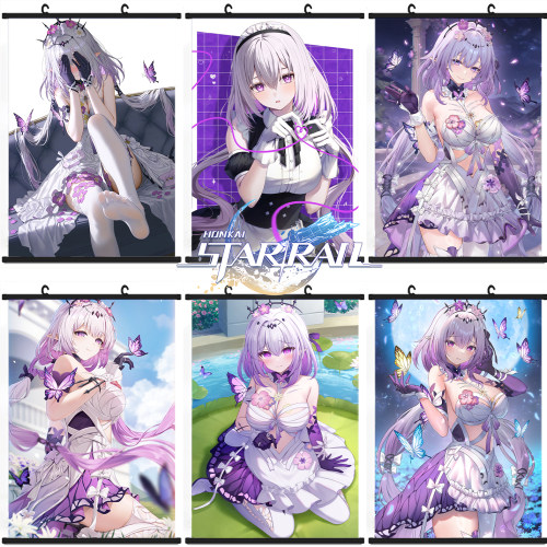 星穹铁道遐蝶挂画游戏周边艺术布