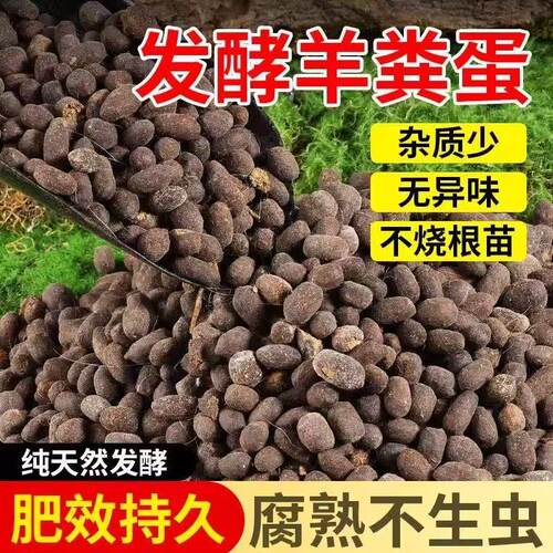 发酵腐熟羊粪蛋粒有机肥种花种菜