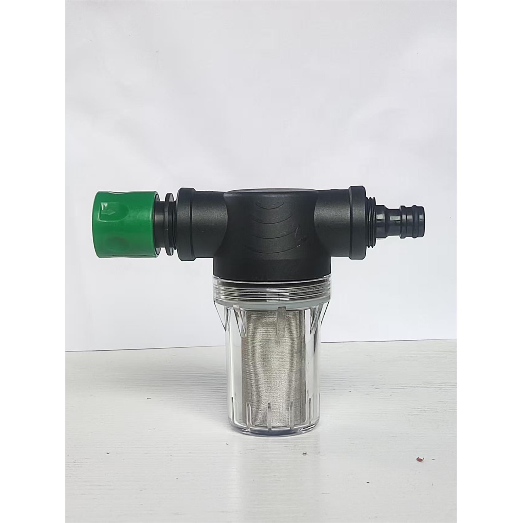 前置过滤器自来水管道过滤洗车机快速卡扣接头过滤器塑料洗车养殖