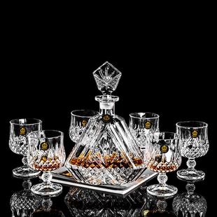 设计样板房装 高档洋酒杯软装 饰品 水晶玻璃威士忌酒具套装 捷克风格
