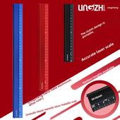 凌正铝合金直尺30cm手拿直尺设计绘图学生尺子尺金属黑色蓝色红色