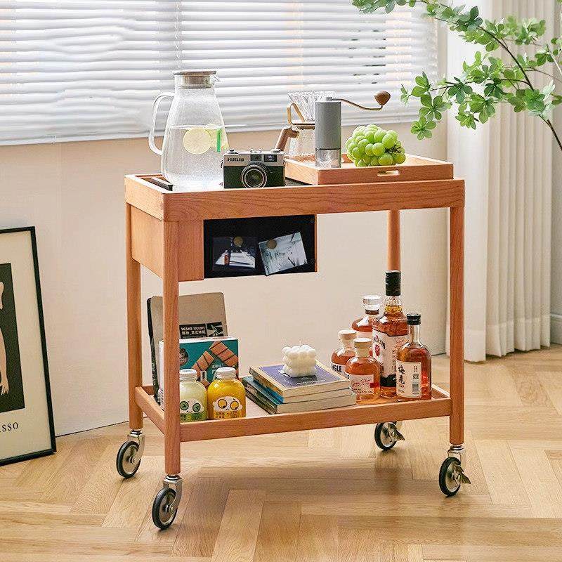 实木边几北欧可移动小推车樱桃木小户型日式茶几沙发边桌,住宅家具,移动边几/推车,淘宝优惠券,粉丝福利购,淘宝优惠卷