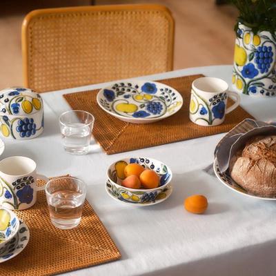 芬兰进口Arabia硕果咖啡杯碟马克杯子圆盘碗陶瓷餐具水壶北欧田园