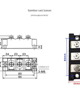 拓直整流管模块160A MDC160A600V 800V1000V1200V1800V二极管模块