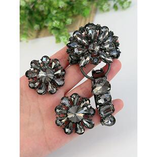 貂皮裘皮皮草大衣水貂水钻扣子纽扣 高档新款领口装饰鸭嘴扣001