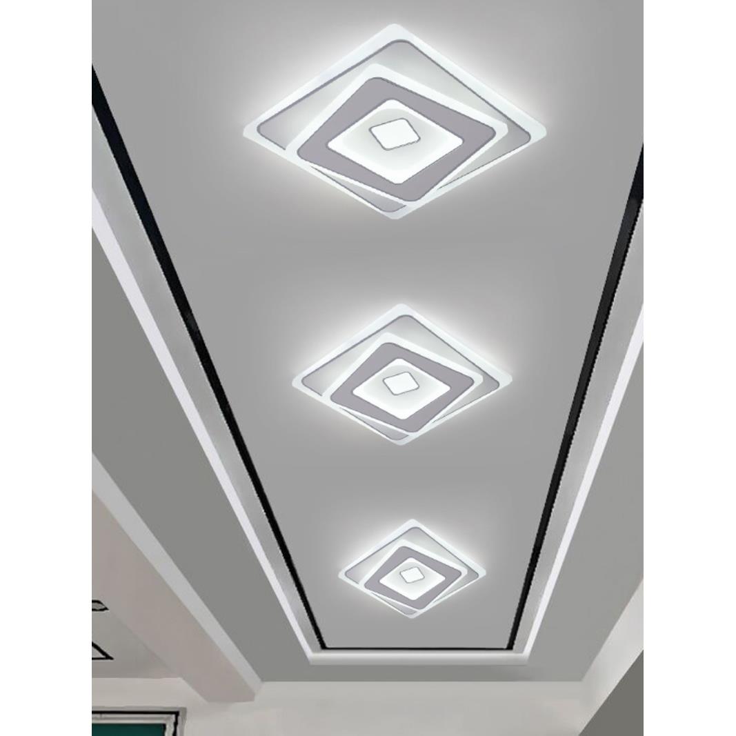 2025年新款轻奢简约门厅方形明装中山灯具led创意阳台吸顶灯