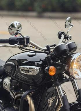 适用高金摩托车GK500 GK1200改装复古风后视镜GK400大视野反光镜